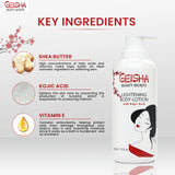 Geisha Beauty Secrets Brightening Body Lotion with Kojic Acid 400ml - FairSkins.us
