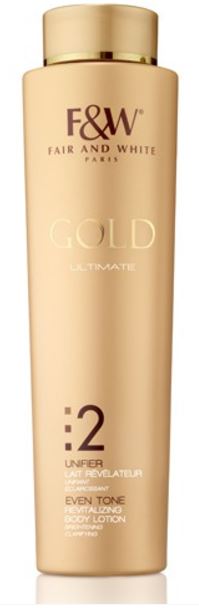 Fair and White 2: Even Tone Gold Revitalizing Body Lotion 500ml - FairSkins.us