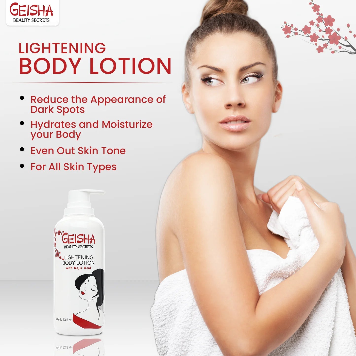 Geisha Beauty Secrets Brightening Body Lotion with Kojic Acid