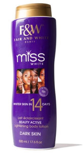 Fair and White Miss White 14 DAY Body Lotion 500ml - FairSkins.us