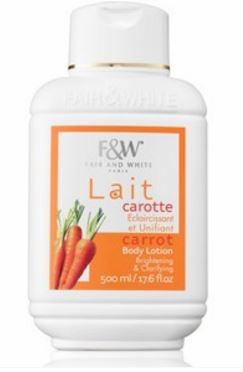 Fair and White Carrot Moisturizing Lotion 17.6 oz - FairSkins.us