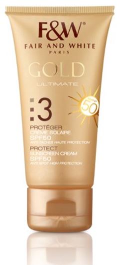 Fair and White 3: Protect Gold Sunscreen SPF 50 50ml - FairSkins.us