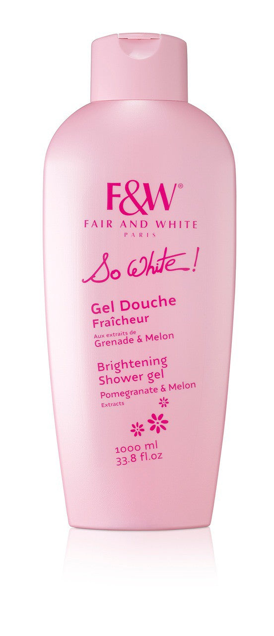 Fair and White : So White Refreshing Shower Gel With Pomegranate And Melon Extracts 1000ml (Hydroquinone FREE!!!) - FairSkins.us